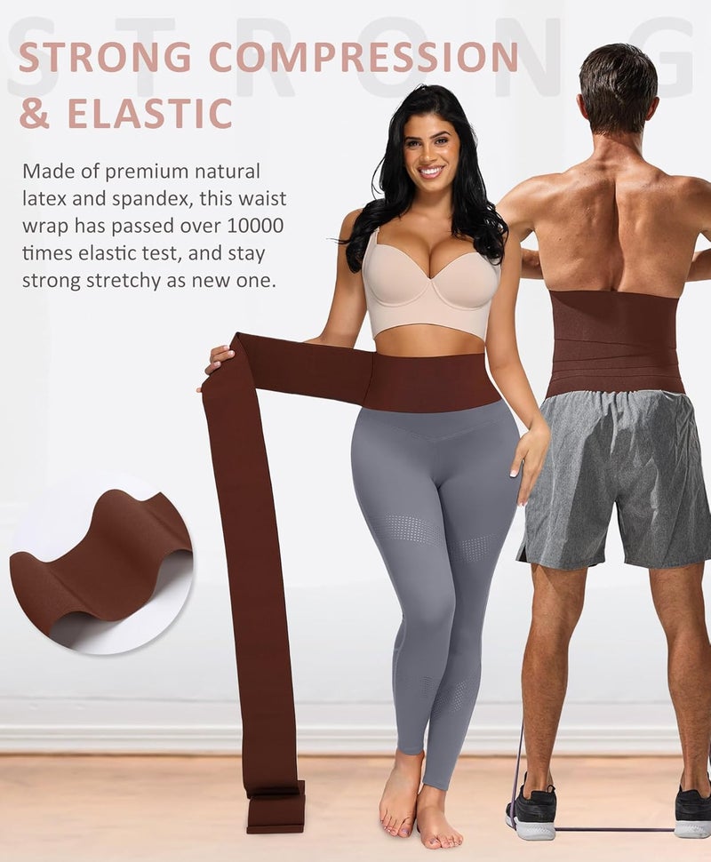 FeelinGirl Waist Trainer for Women Men - Wrap Belt for Stomach Plus Size Tummy - Image 3